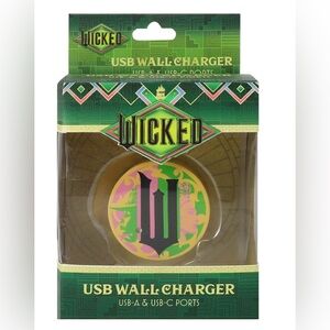 Wicked Beautiful Stylish USB Wall Charger USB- A & USB - C Ports 2